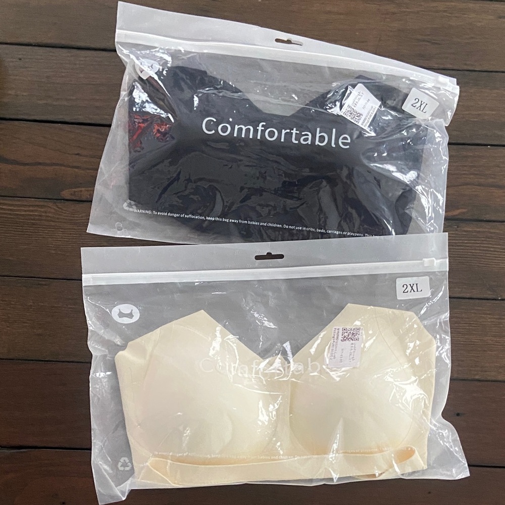 Lush fitting Comfortable Black and Cream  Bras 2XL